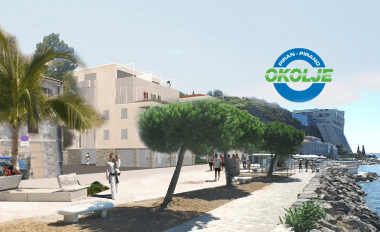 Upravna stavba tik ob morju z izjemnim pogledom na piranski zaliv za  900,20 €/m2